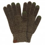 Wholesale c C G Solid Chenille Knit Smart Touch Gloves Touchscreen Compatible On
