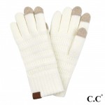 Wholesale c C G Solid Ribbed Knit Smart Touch Gloves Touchscreen Compatible One