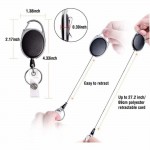 Wholesale retractable Pull Key Ring Badge Holder Clip Lanyard Keys Badges ID s E