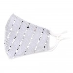Wholesale non Medical Sequin Stripe Fashion Mask Adjustable Ear Loops Wash Befor