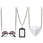 Wholesale multi Function Faux Leather Chain Mask Lanyard Secures Mask Sunglasses