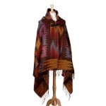 Wholesale multicolored tribal hoodie cape Acrylic One fits most