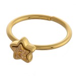 Wholesale adjustable gold star druzy ring Adjustable open band Fits up ring