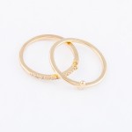Wholesale brass Cubic Zirconia Cross Ring Set Bands