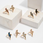 Wholesale druzy Lightning Bolt Ring One fits most Lightning Bolt
