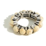 Wholesale natural Stone Infinity Stretch Ring One Fits Most