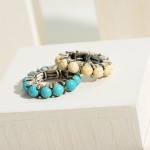 Wholesale natural Stone Infinity Stretch Ring One Fits Most