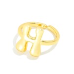 Wholesale gold Initial Ring Adjustable