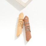 Wholesale set Five Metal Stackable Rings Rhinestone Accents