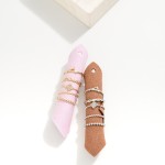 Wholesale set Five Metal Stackable Rings Rhinestone Accents