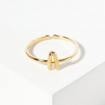 Wholesale gold Initial Ring Adjustable Card Authentic Genuine Self Rare Precious