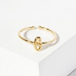 Wholesale gold Initial Ring Adjustable Card Graceful Moving Through Life Poise E
