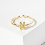 Wholesale gold Initial Ring Adjustable Card Natural Effortlessly Embodying Authe