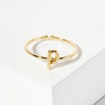 Wholesale gold Initial Ring Adjustable Card Passionate Igniting Every Endeavor F