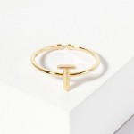 Wholesale gold Initial Ring Adjustable Card Thoughtful Always Aware Others Needs