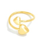 Wholesale metal Wrap Ring Puffy Heart Details Water Resistant Stainless Steel