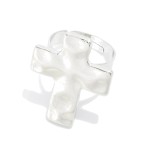 Wholesale hammered Metal Cross Ring