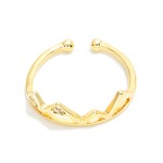Wholesale metal Mountain Range Ring Gold Dipped