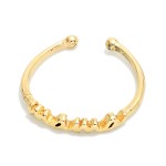 Wholesale metal Mama Ring Gold Dipped