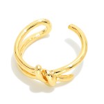 Wholesale knotted Metal Ring Gold Dipped