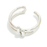 Wholesale knotted Metal Ring Gold Dipped