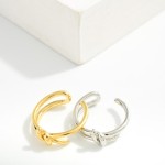 Wholesale knotted Metal Ring Gold Dipped