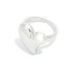 Wholesale metal Bubble Heart Ring Gold Dipped