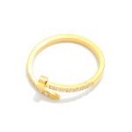 Wholesale metal Rhinestone Nail Wrap Ring Stainless Steel