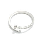 Wholesale metal Rhinestone Nail Wrap Ring Stainless Steel