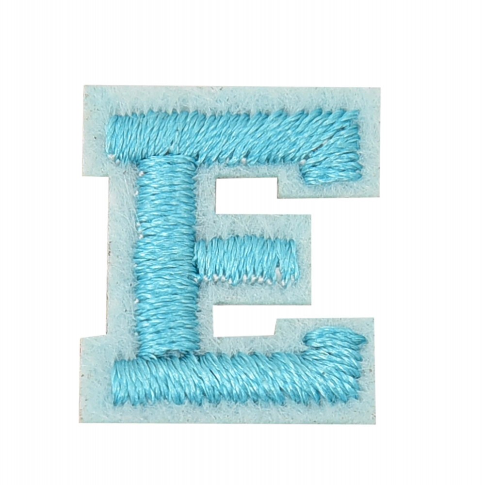Small Embroidered Initial Patch - 3M Adhesive On The Back For Quick Application - Sew On For Permanent Application - Approximately .75" L view 2