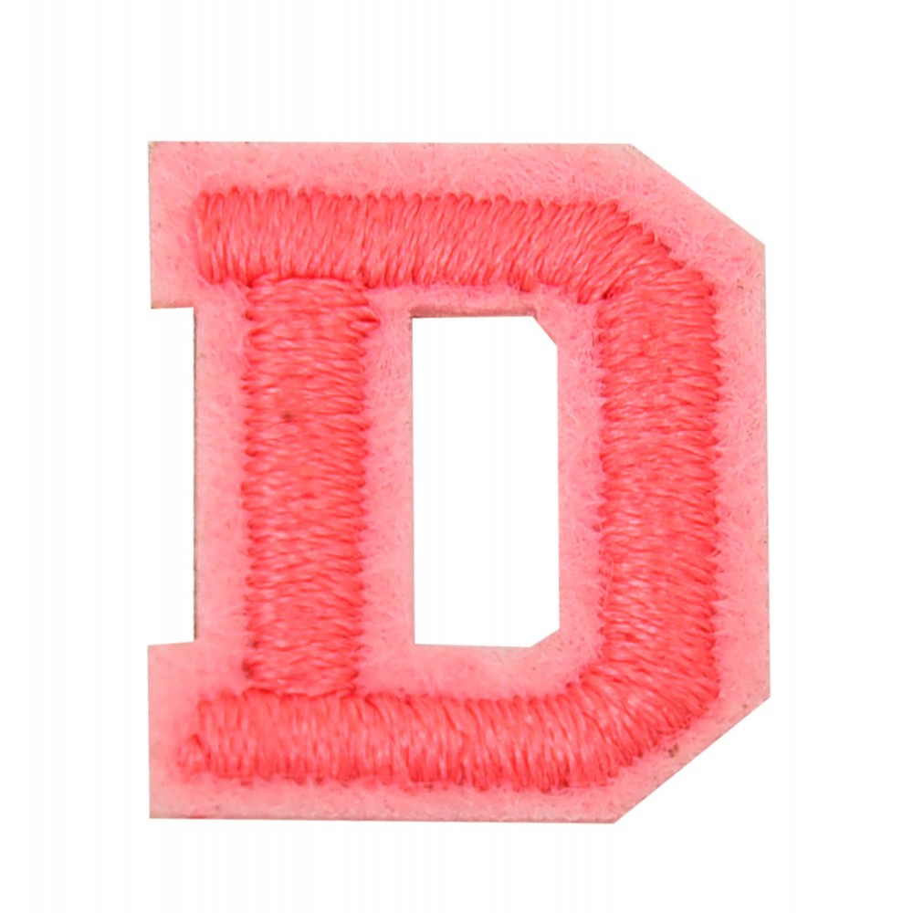 Small Embroidered Initial Patch - 3M Adhesive On The Back For Quick Application - Sew On For Permanent Application - Approximately .75" L view 2