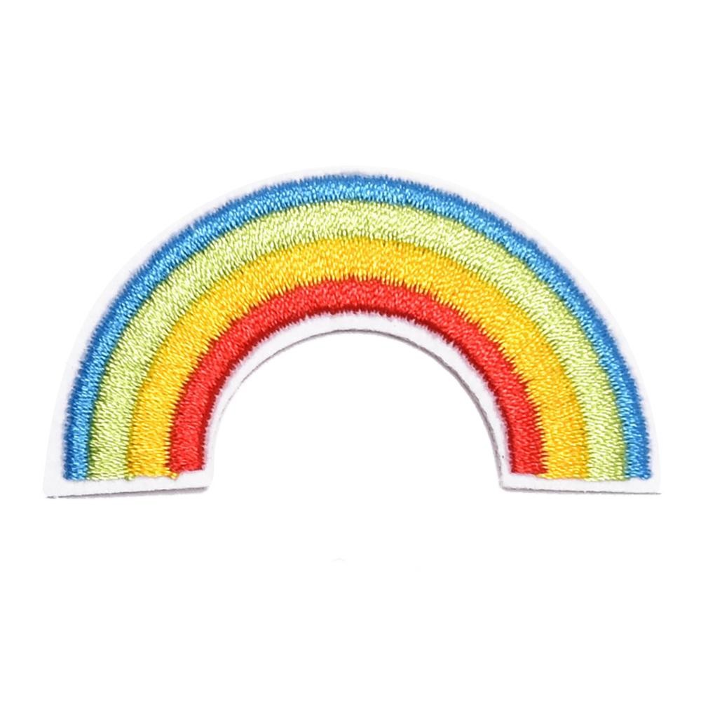Embroidered Rainbow Patch - Approximately 2.25 "L - Iron-On / Sew-On Application view 2