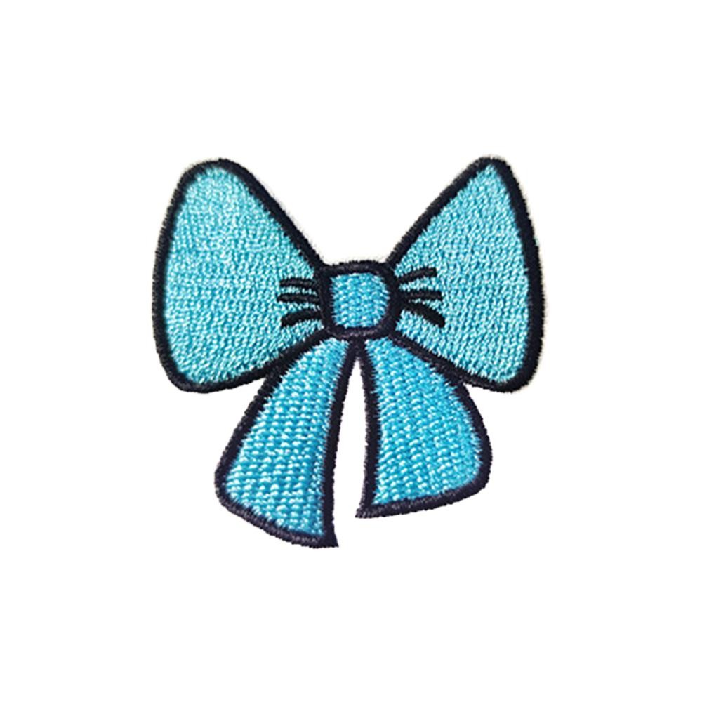 Embroidered Bow Patch - Approximately 2 "L - Iron-On / Sew-On Application view 2