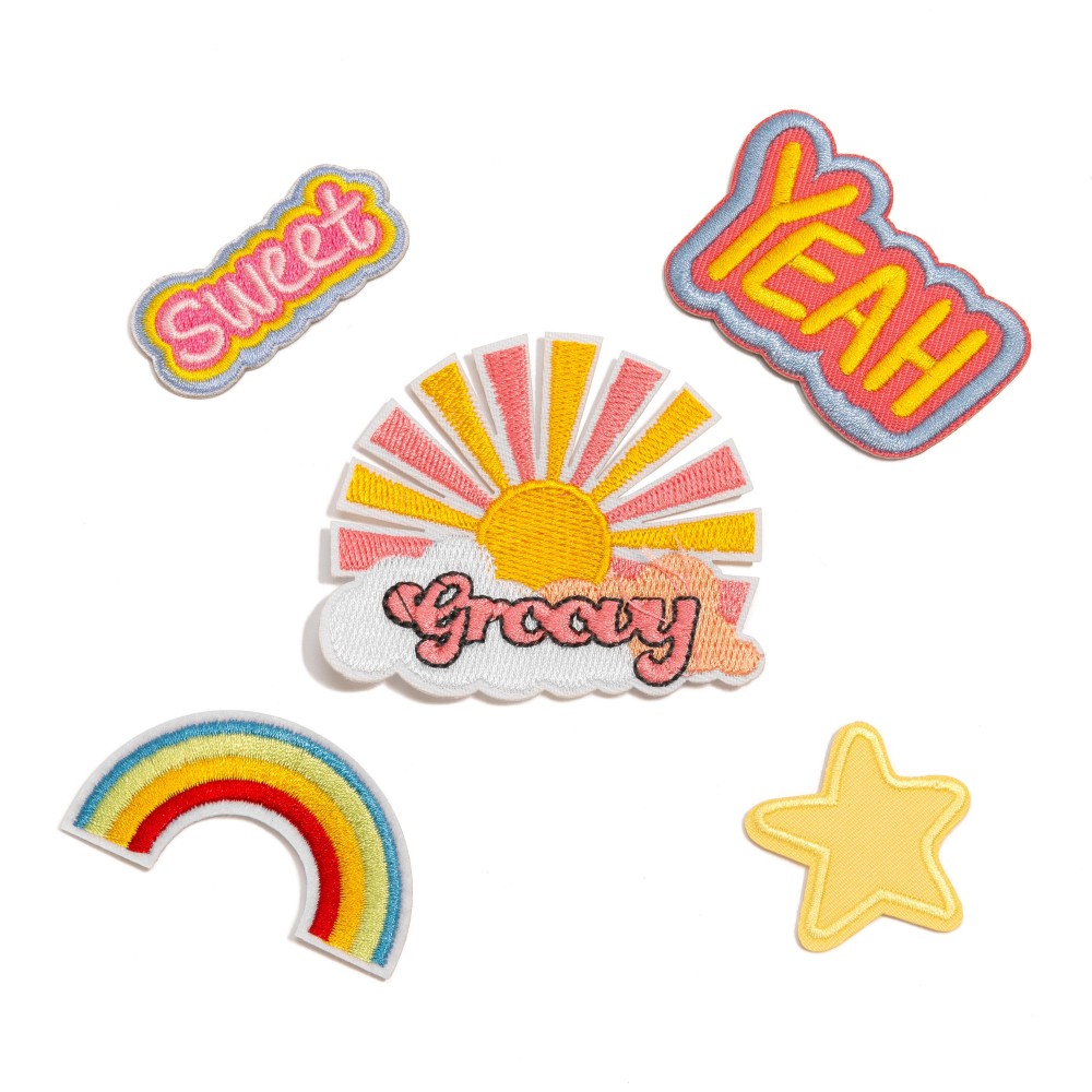 Embroidered 'Yeah' Patch - Approximately 2 "L - Adhesive Application view 4
