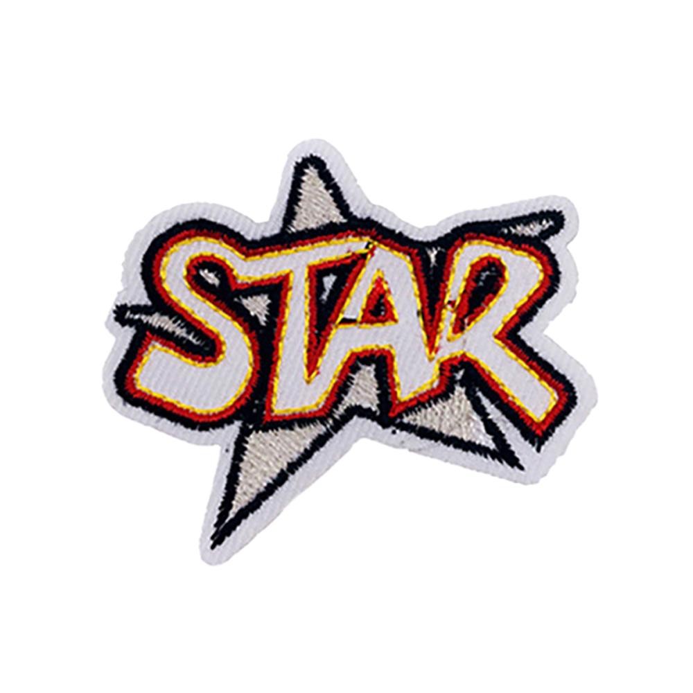 Embroidered 'STAR' Patch - Approximately 2.25 "L - Iron-On / Sew-On Application view 2