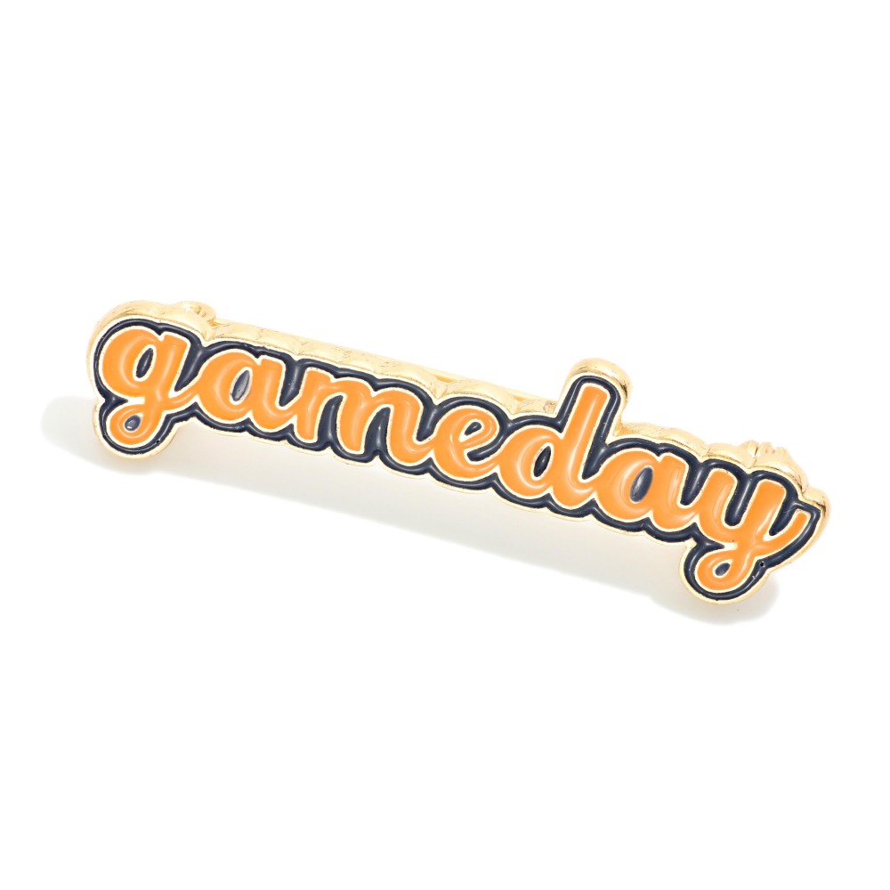 Enamel "Gameday" Broach Pin - Approximately 1.75" W view 2