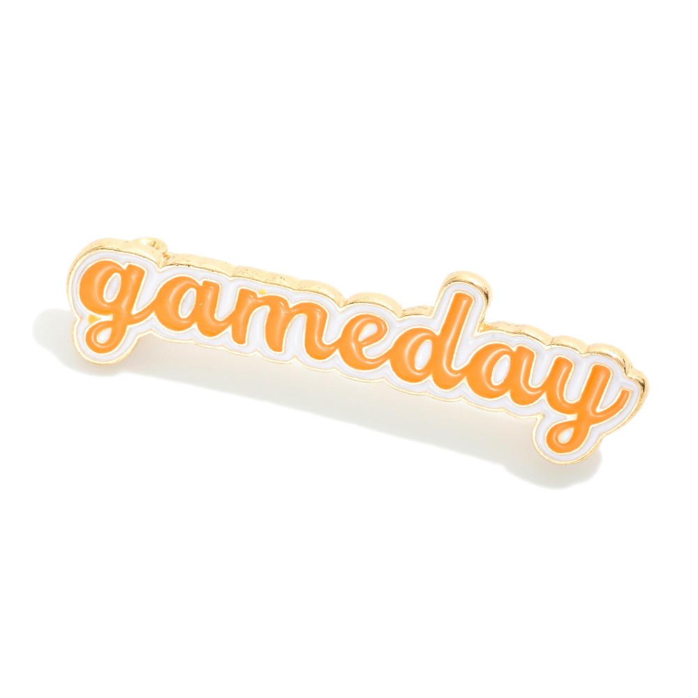 Enamel "Gameday" Broach Pin - Approximately 1.75" W view 2