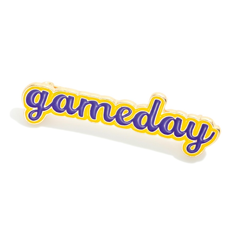 Enamel "Gameday" Broach Pin - Approximately 1.75" W view 2