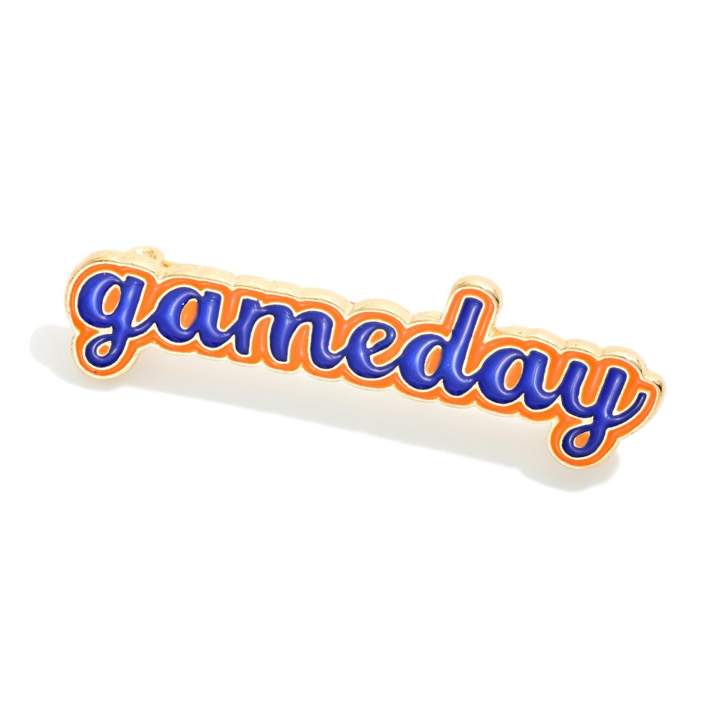 Enamel "Gameday" Broach Pin - Approximately 1.75" W view 2