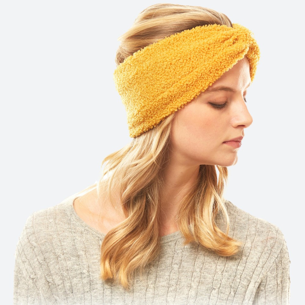 Sherpa Fleece Headwrap. - One size fits most - Approximately 5" in Width - 100% Polyester view 4