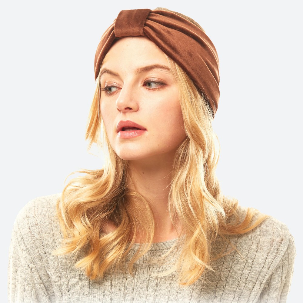 Velour Bow Stretch Headband. - One size fits most - Approximately 5" in Width - 100% Polyester view 2