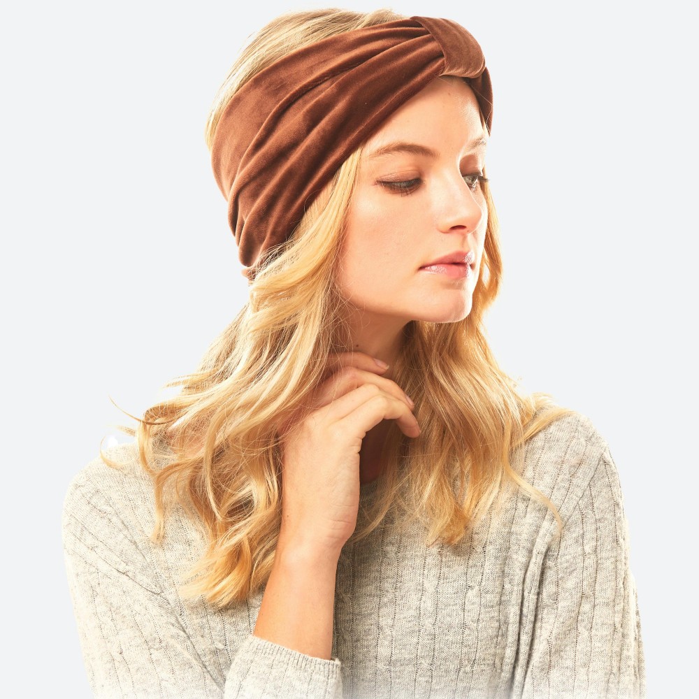 Velour Bow Stretch Headband. - One size fits most - Approximately 5" in Width - 100% Polyester view 4