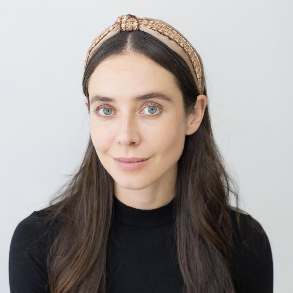 Wrapped Headband With Plaid And Top Knot Detail - One Size Fits Most - 100% Polyester view 2