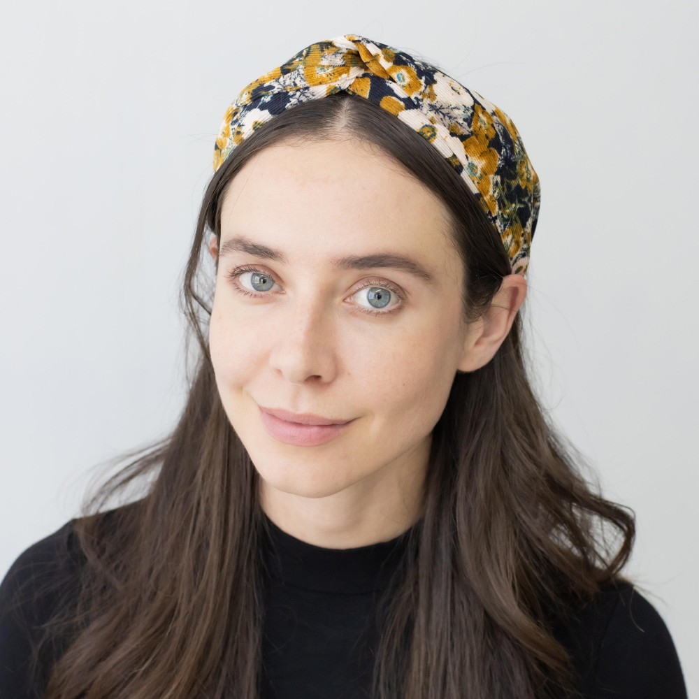 Floral Print Wrapped Headband - One Size Fits Most - 100% Polyester view 2