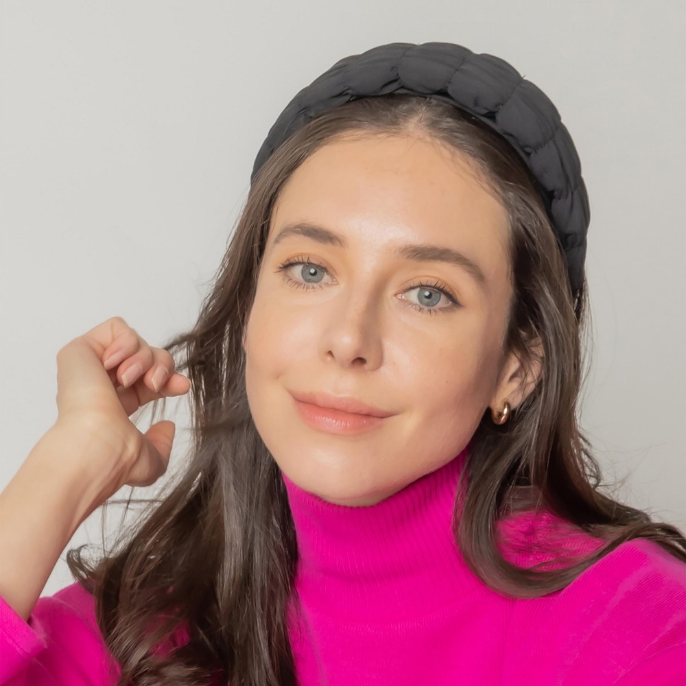 Gathered Puff Headband - One Size - 100% Polyester view 2