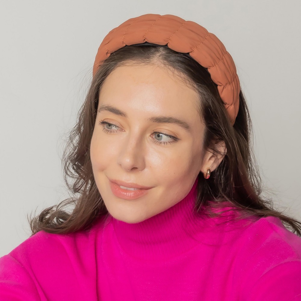 Gathered Puff Headband - One Size - 100% Polyester view 2