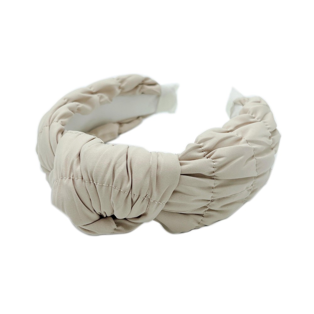 Gathered Puff Headband With Top Knot - One Size - 100% Polyester view 6