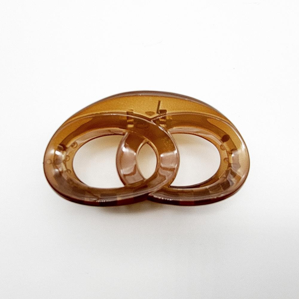 Interlocking Circle Hair Claw Clip - Approximately 3.25" L view 2