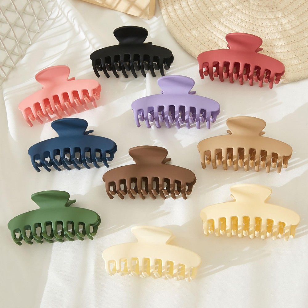 Solid Color Matte Hair Claw. - Approximately 4" L view 4