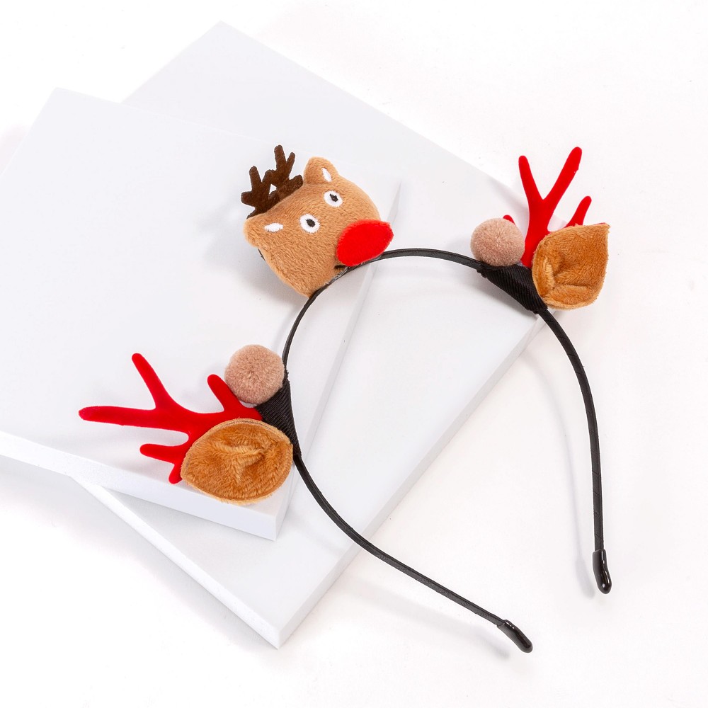 Reindeer Christmas Headband - One Size Fits Most - Metal Headband view 2